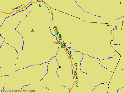 Nolensville, Tennessee environmental map by EPA