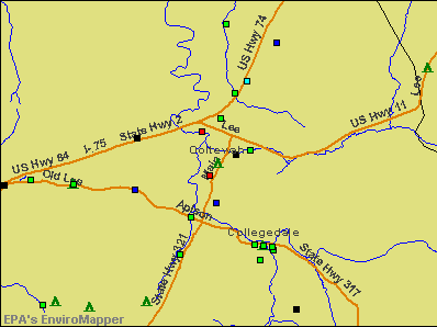 Ooltewah, Tennessee environmental map by EPA