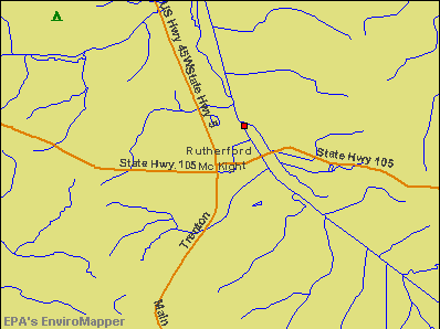 Rutherford, Tennessee environmental map by EPA
