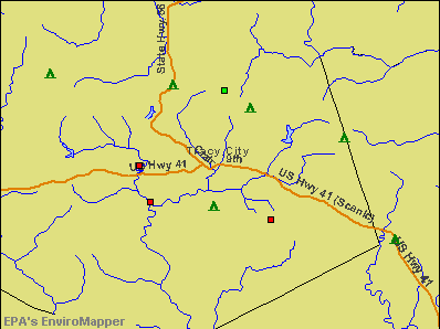 Tracy City, Tennessee environmental map by EPA