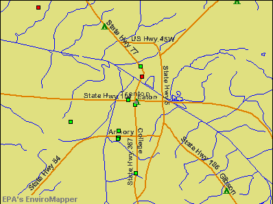 Trenton, Tennessee environmental map by EPA