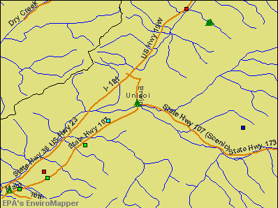Unicoi, Tennessee environmental map by EPA