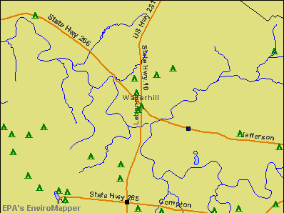 Walterhill, Tennessee environmental map by EPA