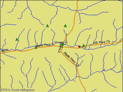Waverly, Tennessee environmental map by EPA