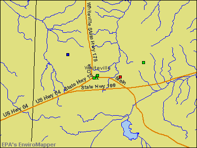Whiteville, Tennessee environmental map by EPA