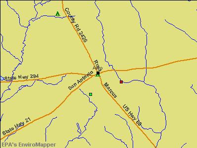 Alto, Texas environmental map by EPA