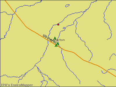 Asherton, Texas environmental map by EPA
