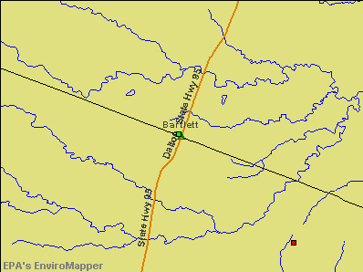 Bartlett, Texas environmental map by EPA
