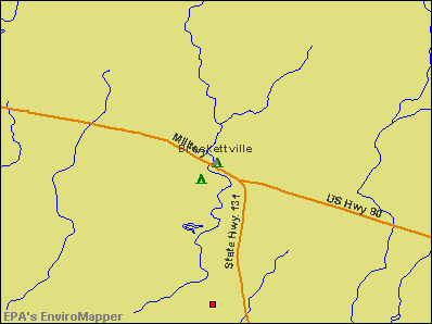 Brackettville, Texas environmental map by EPA