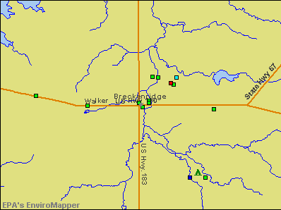 Breckenridge, Texas environmental map by EPA
