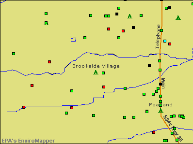 Brookside Village, Texas environmental map by EPA