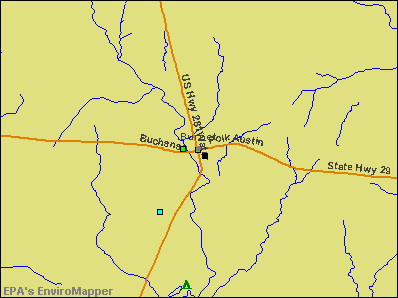 Burnet, Texas environmental map by EPA