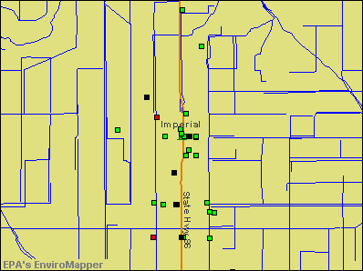 Imperial, California environmental map by EPA
