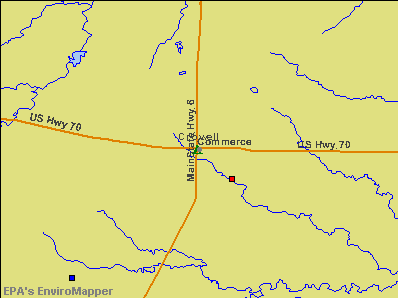 Crowell, Texas environmental map by EPA
