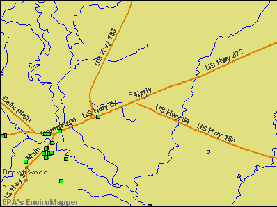 Early, Texas environmental map by EPA