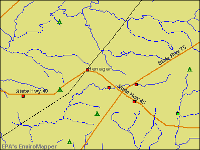Henagar, Alabama environmental map by EPA