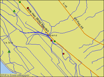 Fabens, Texas environmental map by EPA