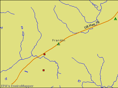 Franklin, Texas environmental map by EPA