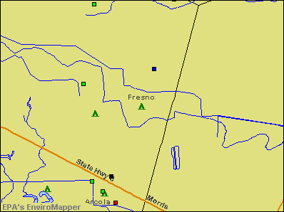 Fresno, Texas environmental map by EPA
