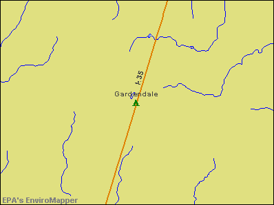 Gardendale, Texas environmental map by EPA