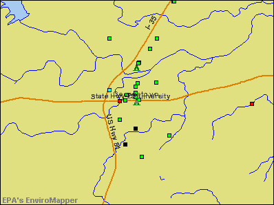 Georgetown, Texas environmental map by EPA