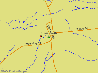 Goldthwaite, Texas environmental map by EPA