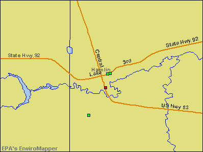 Hamlin, Texas environmental map by EPA