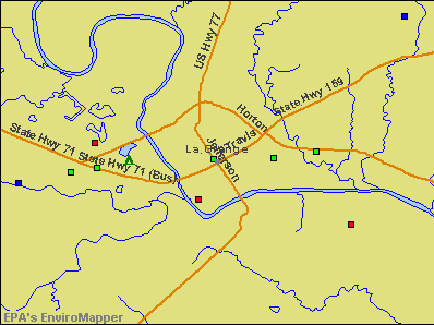 La Grange, Texas environmental map by EPA