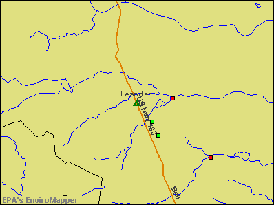Leander, Texas environmental map by EPA
