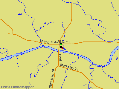 Llano, Texas environmental map by EPA