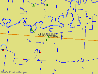 Los Fresnos, Texas environmental map by EPA