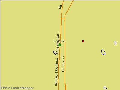 Lyford, Texas environmental map by EPA