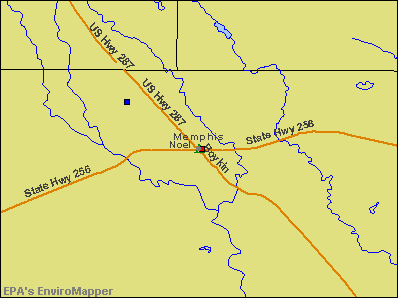 Memphis, Texas environmental map by EPA