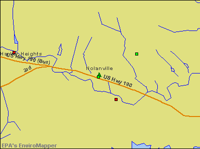 Nolanville, Texas environmental map by EPA