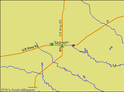 Paducah, Texas environmental map by EPA