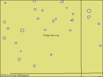 Petersburg, Texas environmental map by EPA