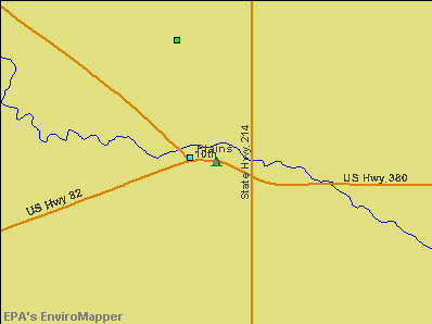 Plains, Texas environmental map by EPA