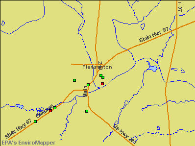 Pleasanton, Texas environmental map by EPA