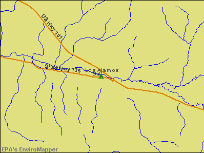 Los Alamos, California environmental map by EPA