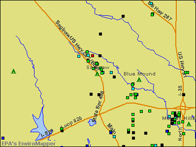 Saginaw, Texas environmental map by EPA