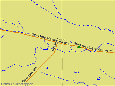 San Diego, Texas environmental map by EPA