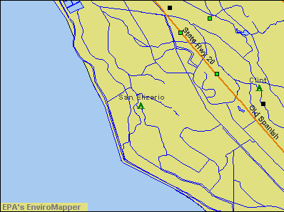 San Elizario, Texas environmental map by EPA