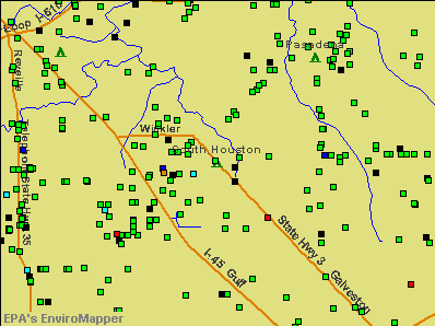 South Houston, Texas environmental map by EPA