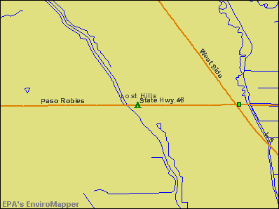 Lost Hills, California environmental map by EPA
