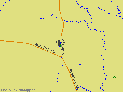 Stinnett, Texas environmental map by EPA