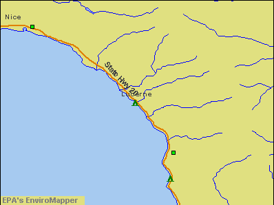 Lucerne, California environmental map by EPA