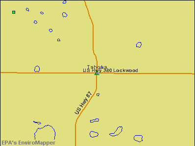 Tahoka, Texas environmental map by EPA