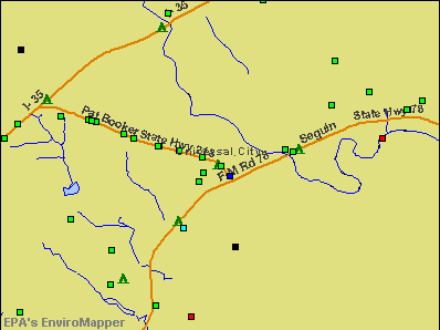 Universal City, Texas environmental map by EPA