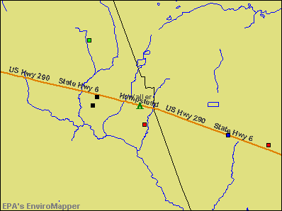 Waller, Texas environmental map by EPA