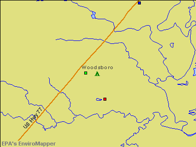 Woodsboro, Texas environmental map by EPA